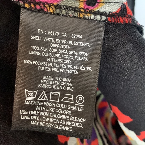 Anthropologie Black Abstract Floral Camisole - Picture 7 of 8